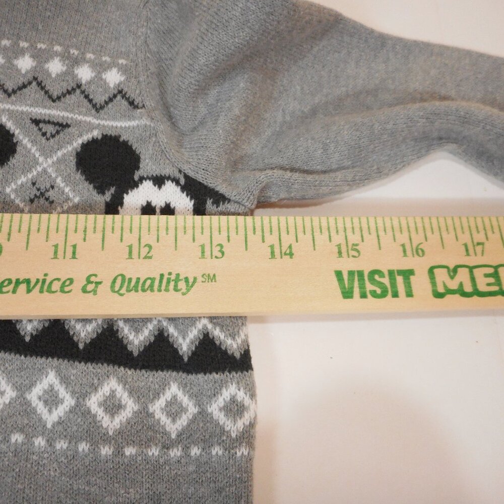 Disney Jumping Bean Little Boy sz 5 Mickey Mouse Knit Sweater Gray Cotton Blend - Picture 4 of 11